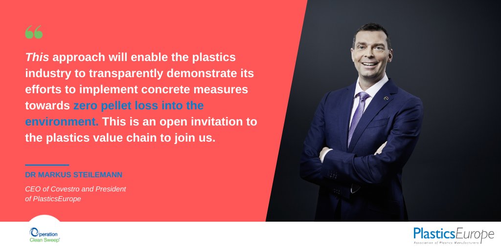 PlasticsEurope's tweet image. .@PlasticsEurope launches today its Operation Clean Sweep® (OCS) Progress Report. 
Learn more about the latest achievements of our members &amp;amp; value chain on OCS - the international programme for #ZeroPelletLoss. 
✅ PR: bit.ly/2SWcNFB 
✅ Report: bit.ly/3dBGtBy