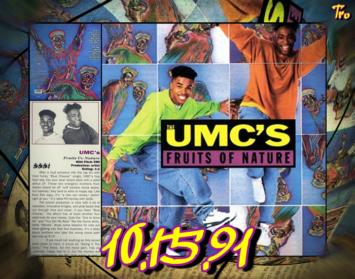 FrankTru1's tweet photo. 10.15.91 #TheUMCs drop their debut #FruitsOfNature 💥released on #wildPitch and featuring #OneToGrowOn #Morals 👊 #SwingItToTheArea #JiveTalk 💥 #Feelings #PassItOn and more 👊 https://t.co/Z6CtDoBpDz