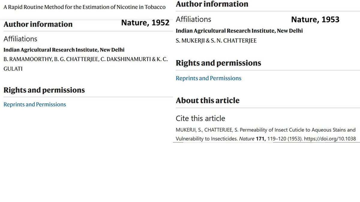 There were other centres of excellence too. One such was IARI. Mutation for one of the most studied genes (wingless) in drosophila (fruit fly) was discovered at IARI -  https://twitter.com/prinsciadvgoi/status/1251853315132010502