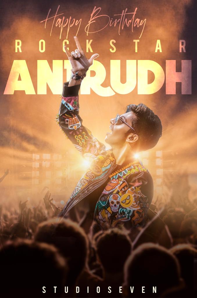 Here's Special Poster Design Rockstar Anirudh Birthday 🔥😍 . Design : @_studio_seven 🖤