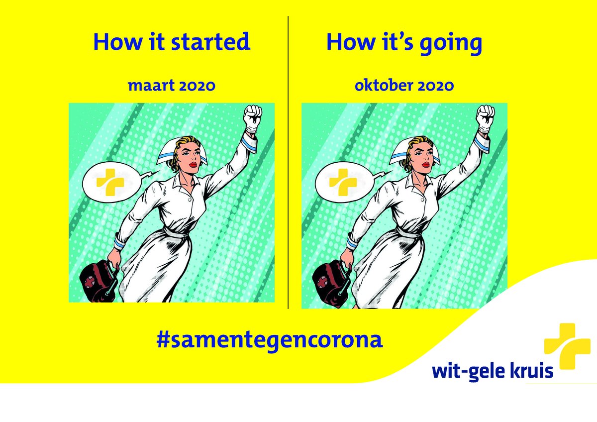 WitGeleKruisOVL's tweet photo. De extreme strijd die we dit voorjaar moesten leveren, gaat ook nu onverminderd voort. Bedankt om alle aanbevelingen en veiligheidsvoorschriften te blijven volgen. #samentegencorona #howitstarted #howitsgoing #teamwgk https://t.co/gK47ua9jOx