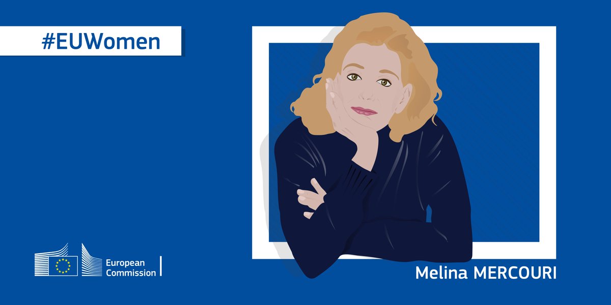 Today we celebrate 🇬🇷 politician and actor Melina Mercouri, born 100 years ago.

She used her voice to stand against Greece’s fascist junta. 

When democracy was restored, she became a champion of Greek art and culture, and a founder of the European Capital of Culture. 

#EUWomen