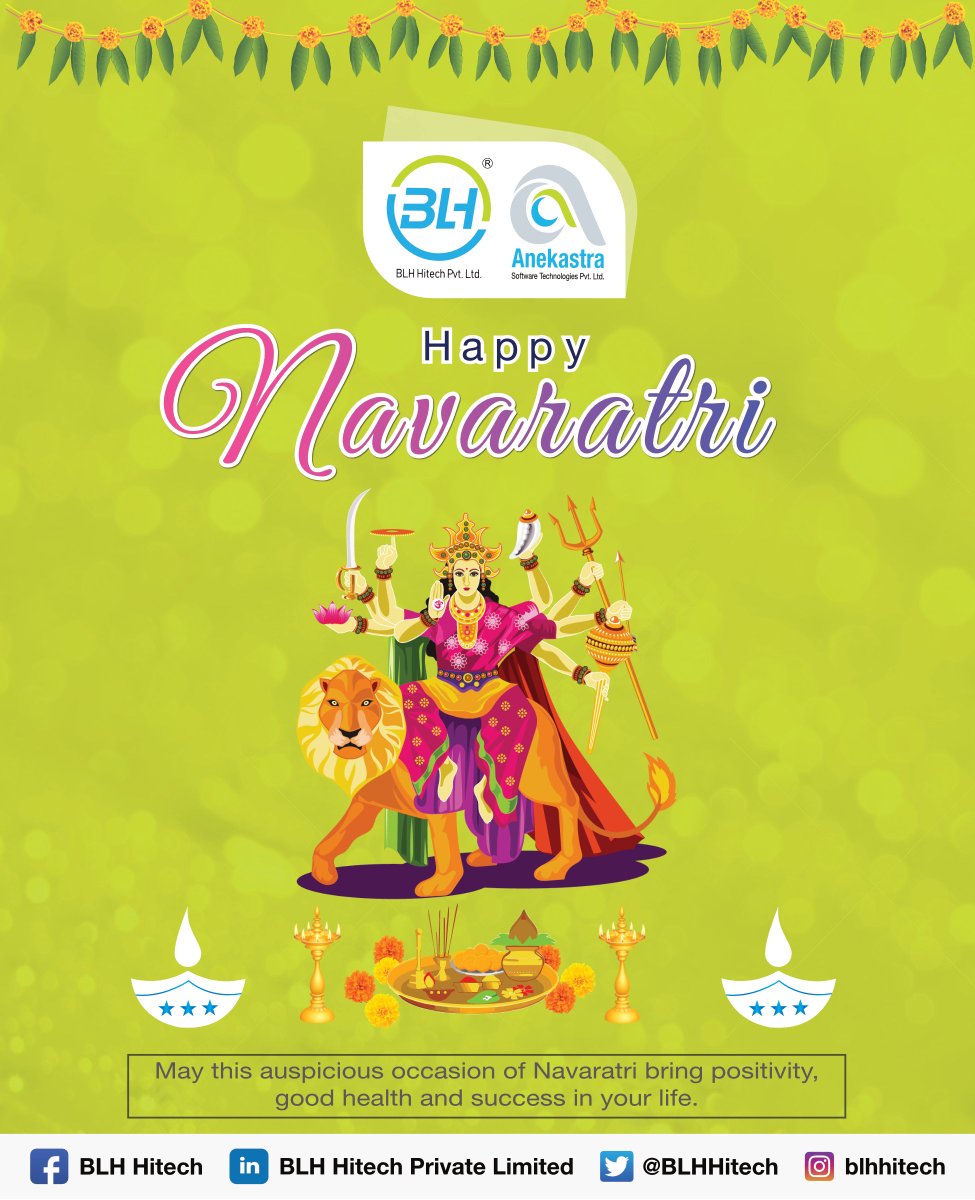 BLHHitech's tweet image. Happy Navratri to you and your family.
With the blessings of Maa Durga...