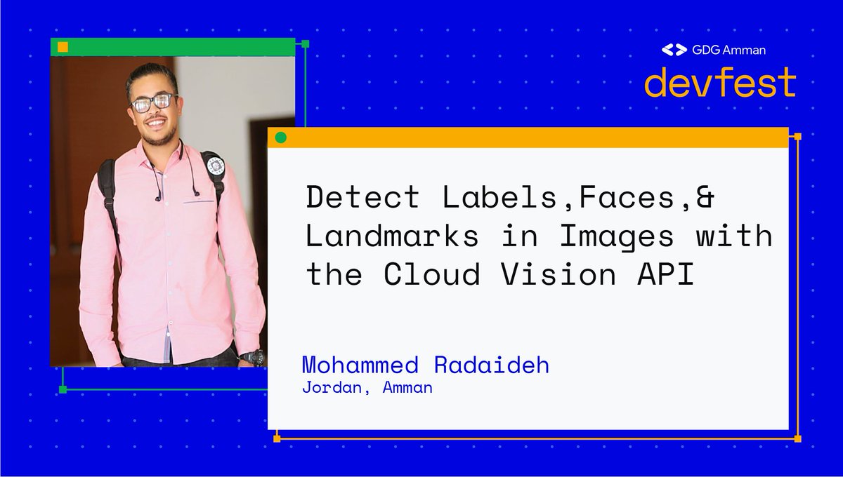 GDG_Amman's tweet photo. Finally, we end our Amman #DevFest: Day 3 with Mohammed Rdaideh an Electronic Engineer at 07:00 PM GMT +3 live👇
https://t.co/gmod3ElTzb
#jordan #gdgamman #wtmamman #devfestamman https://t.co/v1joZfBphr