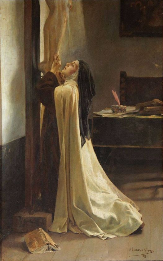 Betaniaorg's tweet photo. #santa_teresa_de-jesús
15 Octubre
Nada te turbe,
Nada te espante,
Todo se pasa,
Dios no se muda,

La paciencia
Todo lo alcanza;
Quien a Dios tiene
Nada le falta:
Sólo Dios basta.

Eleva el pensamiento,
al cielo sube,
por nada te acongojes,
Nada te turbe.

https://t.co/soa8CjVC0u