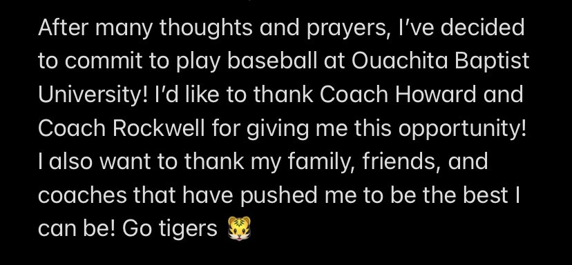 bendepriest16's tweet photo. @Brewsterc29 @AR_Sticks @PBR_Texas @PerfectGameUSA @JBrownPG @3N2Sports @THigh_baseball @TMBrooks22 @OuachitaBSB @TRock01 https://t.co/iXyllwblNK