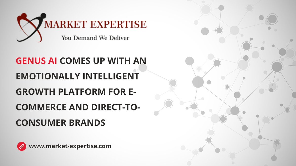 MarketXpertise's tweet photo. #GenusAI has announced the launch of the emotionally intelligent platform named Genus AI Growth Platform, which supports #eCommerce and consumer brands.
#Listen here to know more! https://t.co/NlbYb7jILU
#marketexpertise #artificialintelligence #ai #technology #datascience https://t.co/ay4t01fih4