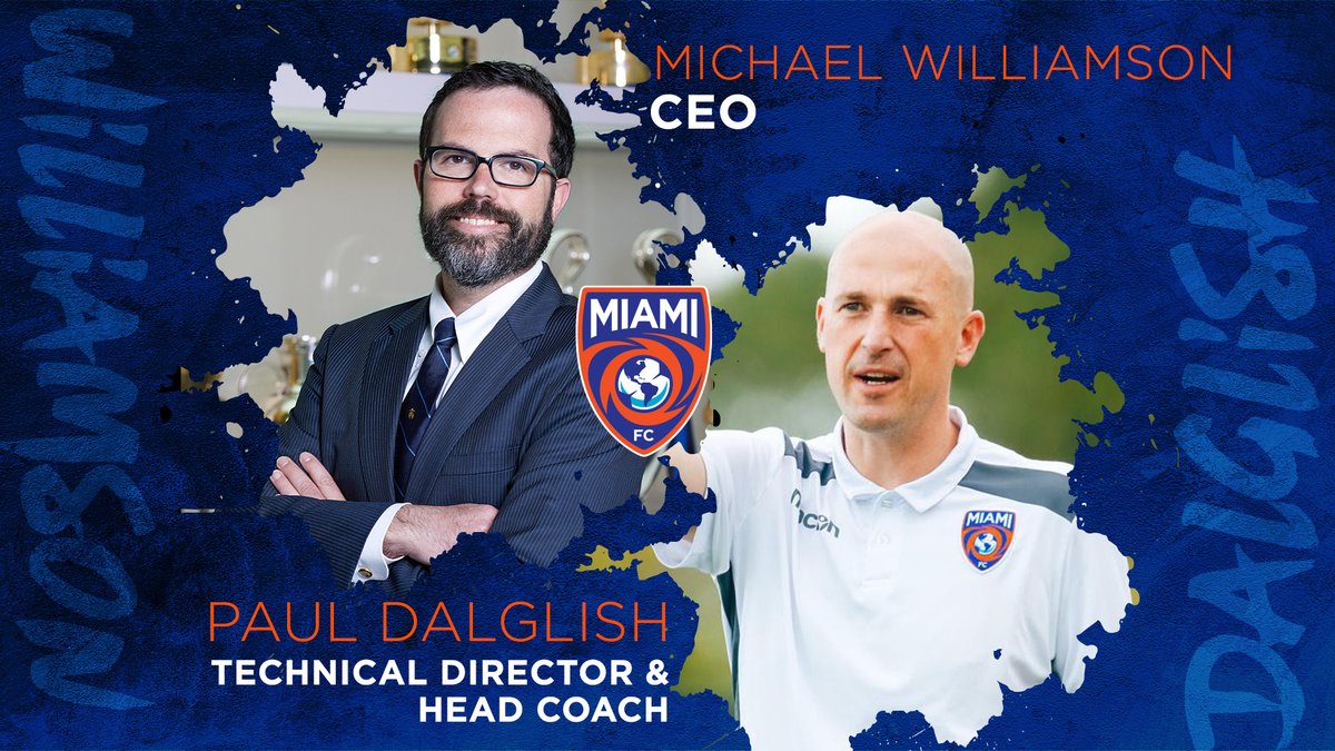BREAKING: <a href="/TheMiamiFC/">Miami FC</a> appoints former <a href="/Inter/">Inter ⭐⭐</a> and <a href="/dcunited/">D.C. United</a> Executive Michael Williamson as CEO. Paul Dalglish has been appointed as Technical Director and Head Coach.

READ MORE: bit.ly/PWPD1015