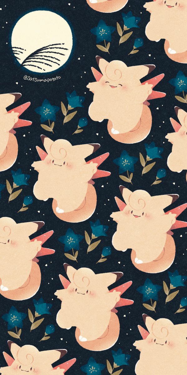 「#おつきみフェスティバル2020
ピクシーちゃんと桔梗?ピンク色の羽がチャームポ」|芋子のイラスト