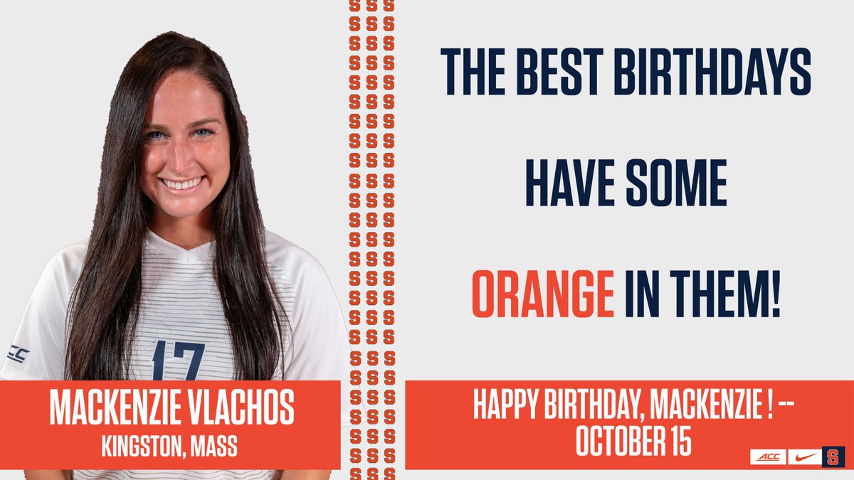 CuseWSOC's tweet image. MacKenzie! You say it's your birthday? Celebrate against #1 North Carolina tonight at the SU Soccer Stadium!