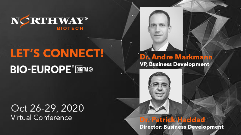 NorthwayBiotech's tweet photo. Northway Biotech is participating at #BIOEurope 2020! Connect with us to learn how our 15-year expertise in mammalian cell culture and microbial-based process development, clinical and commercial manufacture can accelerate your biologics projects! https://t.co/MjepAjJp6s