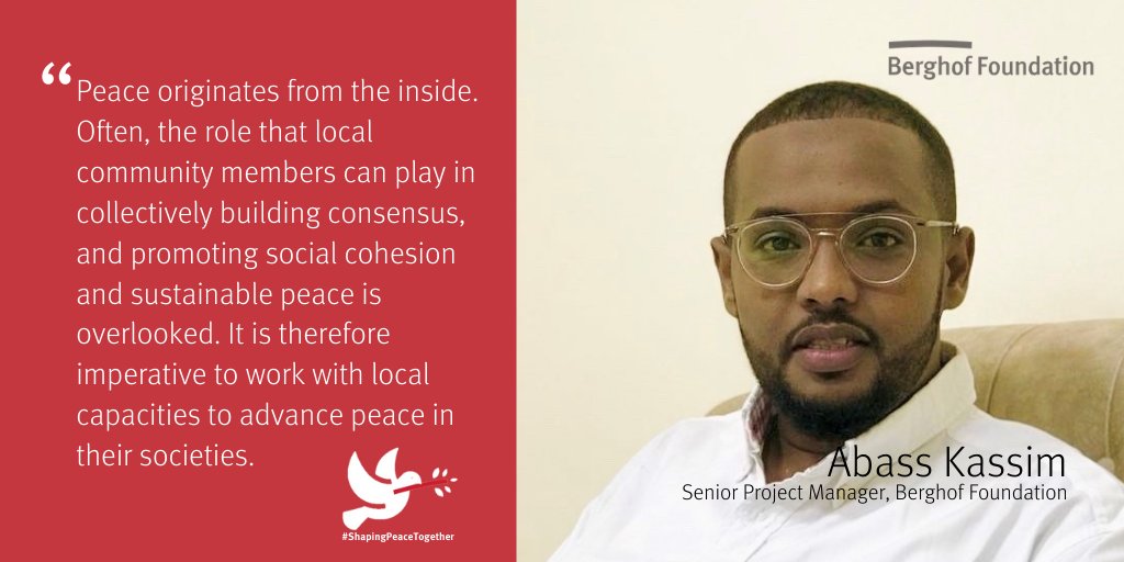 We are delighted to have Abass Kassim join us this week for our and @ZIF’s #PeaceMediation course. Abass has extensive background on supporting dialogue processes in Somalia. Thank you for sharing with us your perspective on local ownership!