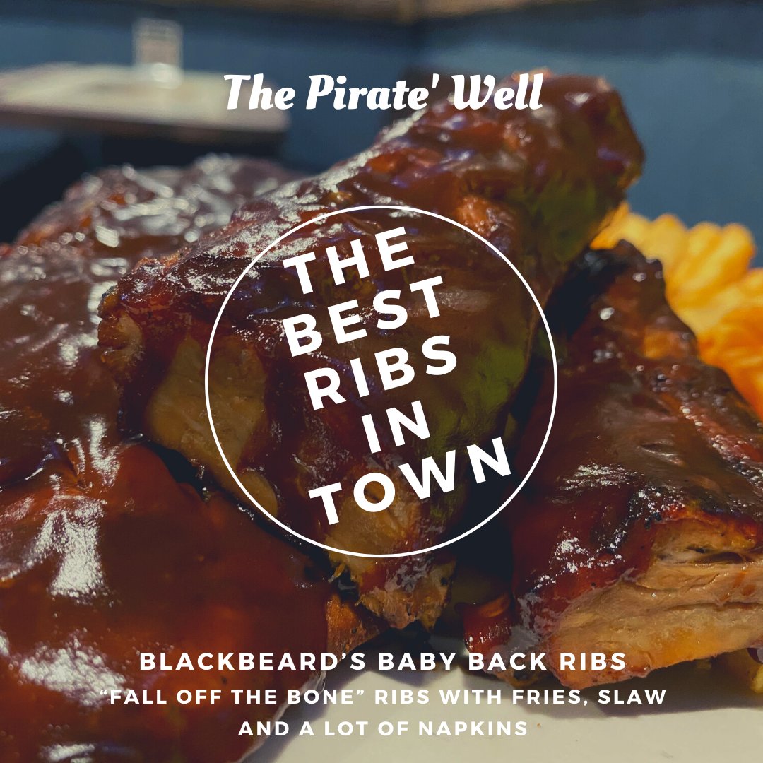 Pirates_Well's tweet photo. Have you tried the BEST ribs in town🔥

They really are "Fall off the bone" 😅

• 
•
•
🏴‍☠️Pirate’s Well 🏴‍☠️

#pirateswell #ribs #falloffthebone #bestribsintown https://t.co/SsYjKgO7WF