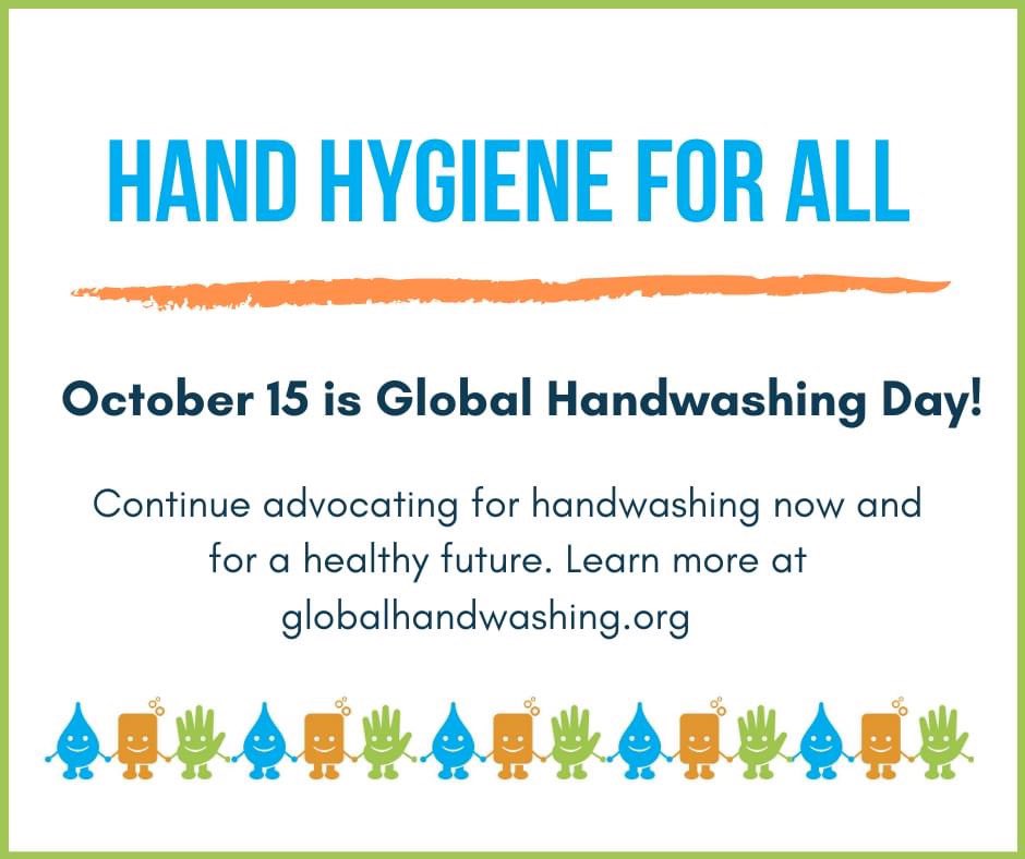Today is #GlobalHandWashingDay - Handwashing is the first line of defense against #COVID19 and other infectious diseases!