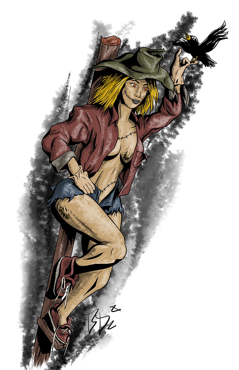 Zaidninja's tweet photo. Looking for Halloween art decor. 
Pick up 2 of my favorite Monster Prints. Gil-Woman, a Sexy Scarecrow. 
Available in 11x17 on Hi quality poster stock.

https://t.co/2BsgdY7u3w

#art #fanart #Inktober #Halloween #artist https://t.co/zqbVSYcIVj