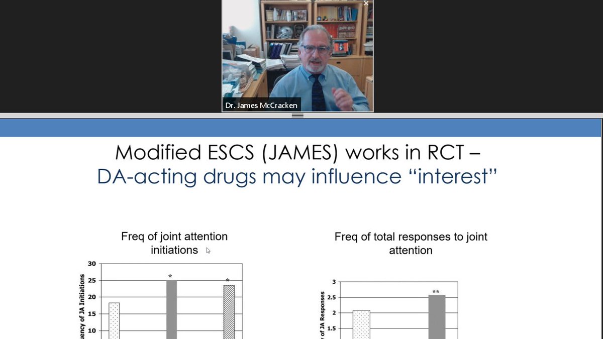 Can pharmacological intervention move social behavior &amp; activity in people with autism? Dr. McCracken of <a href="/UCLASemel/">UCLA Semel Institute</a> digs into current and new treatments for #autism at <a href="/JLABS/">JLABS</a> &amp; <a href="/JanssenUS/">JanssenUS</a> Advancements in Autism virtual symposium