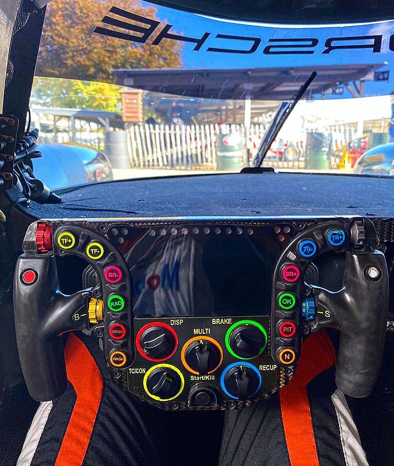 Awesome first day at the Goodwood Speedweek representing <a href="/porschegb/">Porsche GB</a> . Awesome to chat and sit in <a href="/aussiegrit/">Mark Webber</a> old 919 hybrid LMP1 car. This steering wheel is insane! #porschegwspeedweek