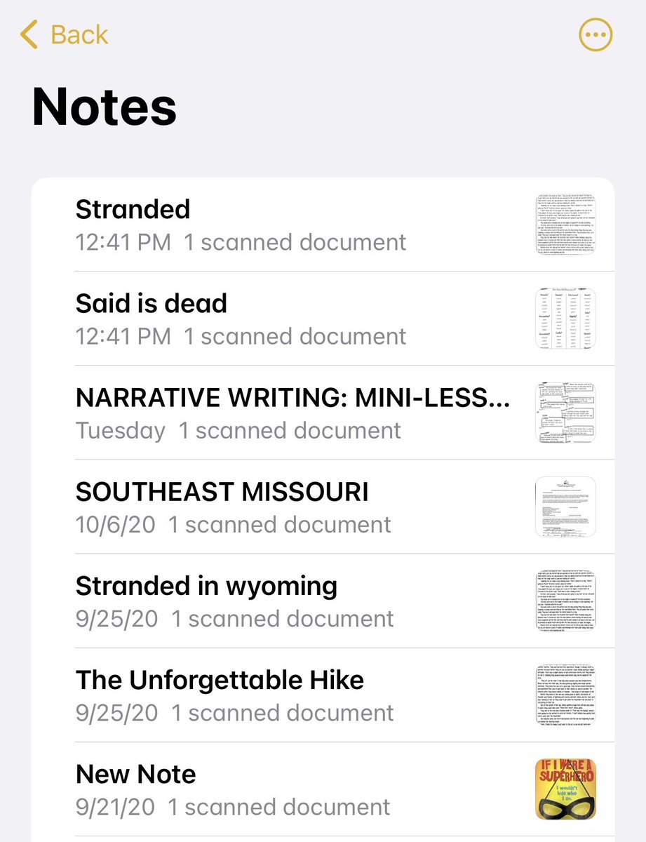 Mrs_CHarrison's tweet photo. Teacher Tip: The Notes app on Apple products has become my new best friend! The scan document feature allows me to take a picture of any of my hard copies, turns it into a PDF, and uploads straight into Canvas! #virtuallearningsuccess https://t.co/P1FQ2RIniF