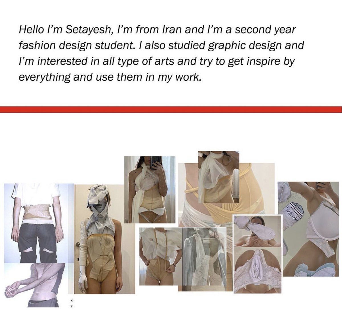 MDXEcho's tweet photo. Today’s artist is Setayesh.

She is a second-year Fashion Design student at Middlesex University. Her work was chosen the best from the ‘Culture is not cancelled’ project.  

(See more on: https://t.co/bnv0tzRnJE ) https://t.co/iyzBwzmKlo