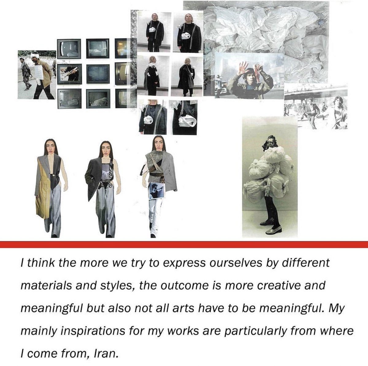 MDXEcho's tweet photo. Today’s artist is Setayesh.

She is a second-year Fashion Design student at Middlesex University. Her work was chosen the best from the ‘Culture is not cancelled’ project.  

(See more on: https://t.co/bnv0tzRnJE ) https://t.co/iyzBwzmKlo