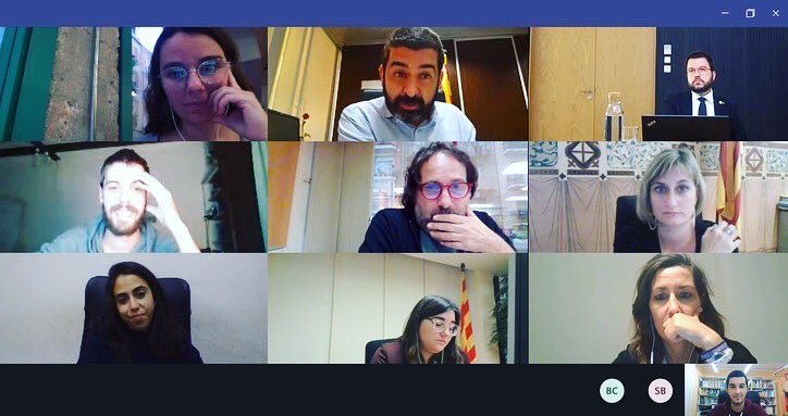 cescpoch's tweet photo. Ahir vam fer una reunió molt important. El vicepresident @perearagones, els consellers @ChakirelHomrani i @albaverges i els responsables de @joventutcat, amb el @CNJCat, per parlar de com hem de treballar amb els jovent el moment actual de la pandèmia. (1/2) https://t.co/lLtj6cydFL