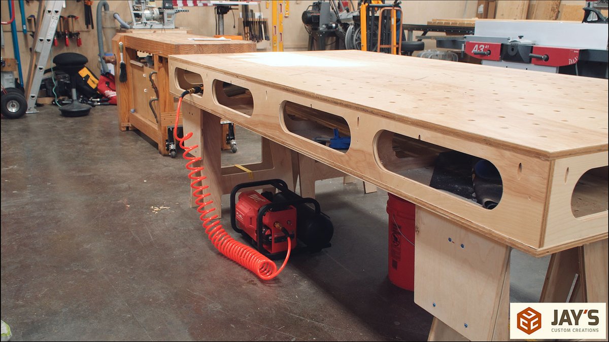 JayBates86's tweet photo. I just published a review on this Milwaukee 18v compressor. It's lived under my assembly table for the past month. Convenient for my pin nailer without having cords running across the floor to get in the way. Check it out!
#THDProSpective #HomeDepotPartner
https://t.co/whtV2FncK9 https://t.co/gU2Heqbmyg