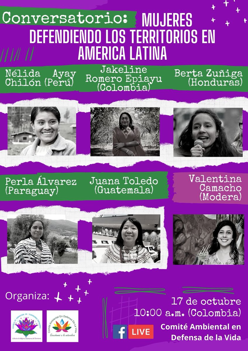 valentinacmpm's tweet image. Honrada de compartir esta juntanza con tremendas guardianas de los territorios. 💜 Súmate este sábado para conversar sobre las luchas de las mujeres latinoamericanas por defender sus cuerpos y territorios en contextos extractivistas. #DefensorasDelTerritorio