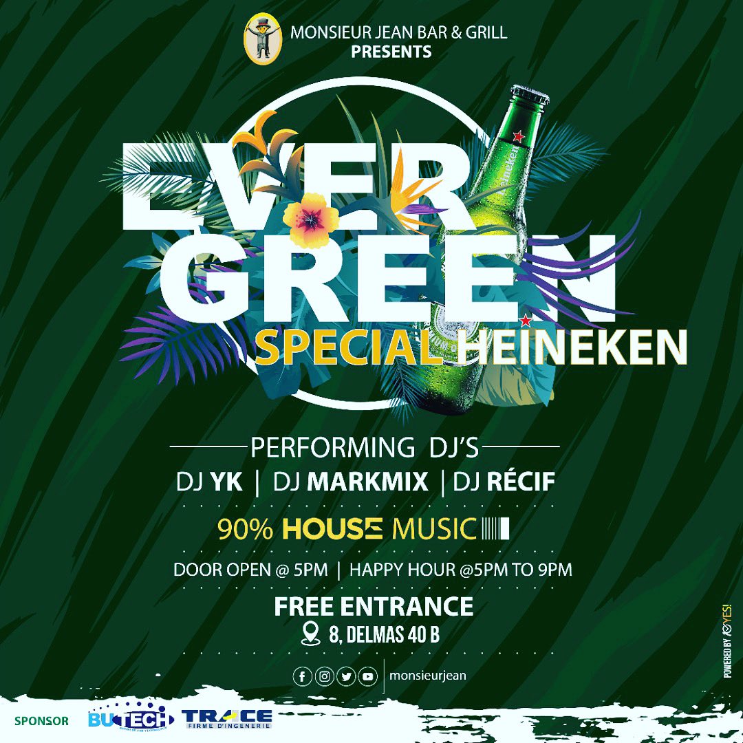 monsieurjean_'s tweet photo. #EveryThursday #EverGreen #HappyHours #SpecialHeineken #5h-8hPM #MonsieurJeanBar&Grill #HouseMusic #DjYK #DjMarkMix #DjRecif #WaitingForYou *Chak Jeudi spécial boutey vert soti 8h-9hPM nan #MonsieurJeanBar&Grill #ClubVert #EspaceVert 90%HouseMisic* #AfterWork pase map tann nou https://t.co/tAqpAeTDa6