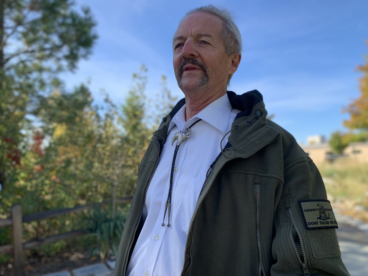 KirkSiegler's tweet photo. “I have never been acting director,” says the Bureau of Land Management’s William Perry Pendley visiting Boise, Idaho today. A federal judge has barred Pendley from leading the agency, though the controversial appointee is still there. Story on @MorningEdition tomorrow https://t.co/cDAoASFs6n