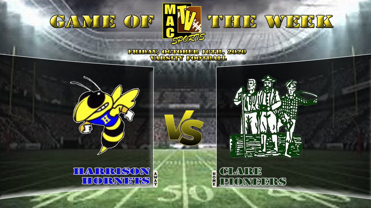 Friday night at 7pm we will be at Clare High School to see the undefeated @clareftballnews take on the 3-1 Harrison Hornets.
Live at youtu.be/MzpurgOobhU