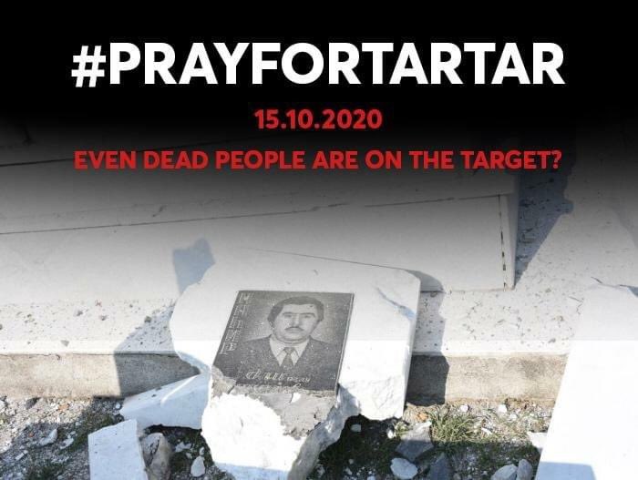 Today Armenian troops shelled bombs to the cemetery in Tartar district this is out of combat zone! 
#worldopenyoureyes 
#PrayForTartar #StopArmenianAggression #KarabakhisAzerbaijan