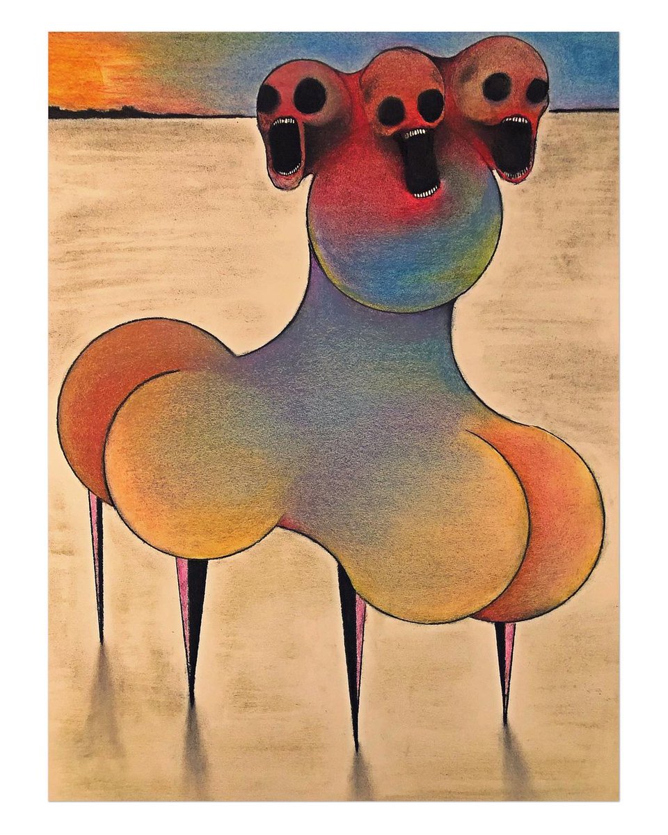 ryanaeslinger's tweet photo. I don’t know what this art means, or why I love it, but I love it. Check out the artist’s page on IG: @storkksoundmedia

#creatureart #bizarreart #storkksoundmedia #kyleharmon https://t.co/jbonHXEh4l