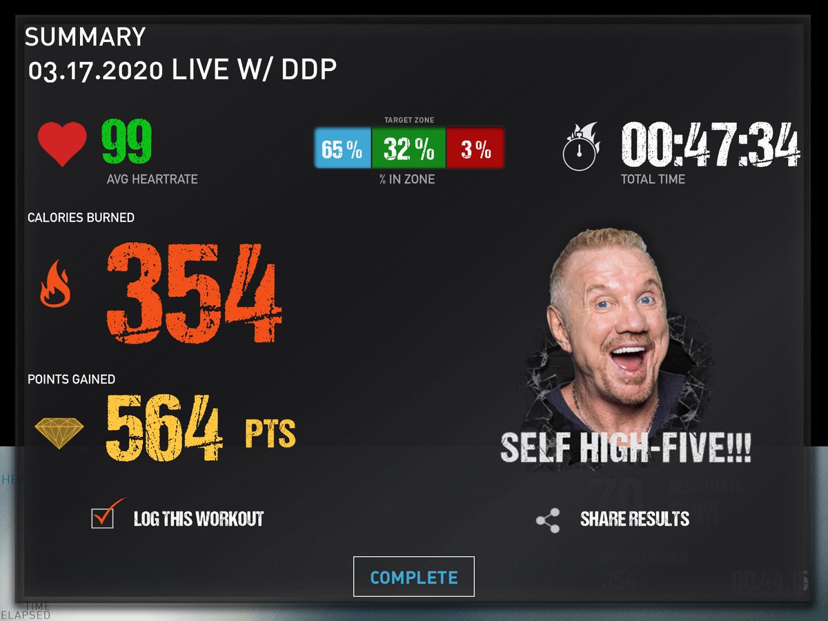 Finish_Stronger's tweet photo. Monstrously tired for the last two days with no sleep but gettin’ it done. Thank goodness for @jim_mabes giving me a totally chilled @ddpyoga workout tonight. Still shattered, but feeling accomplished 🙌💎💥 #ddpyworks #ddpy #ddpyfamily https://t.co/Q7Z8Z6OqjX