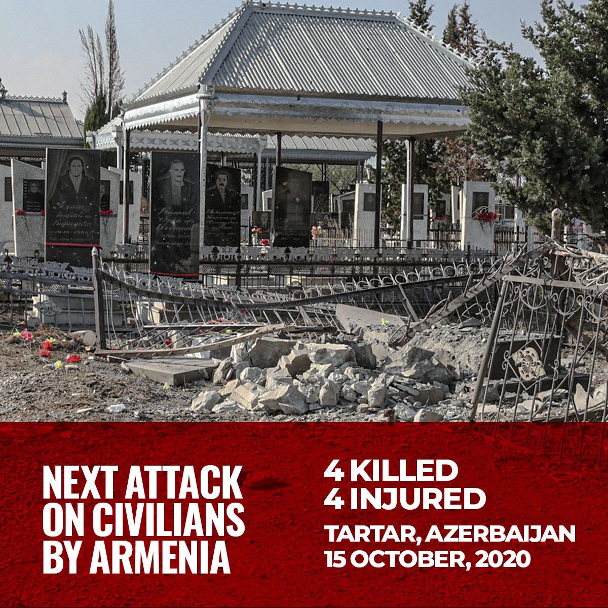 Nə dərəcədə insaniyyətdən kənar, rəhmsiz və mənəvi tənəzzülə uğramış olmalısan ki, dəfn mərasimi zamanı qəbiristanlığı qəsdən atəşə tutasan? #StopArmenianAggression                bit.ly/2SUB9Q2