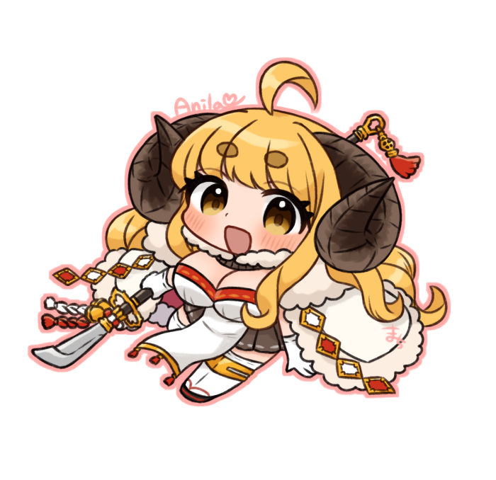 アニラ(グラブル) 「? 」|まち🐻‍❄️のイラスト