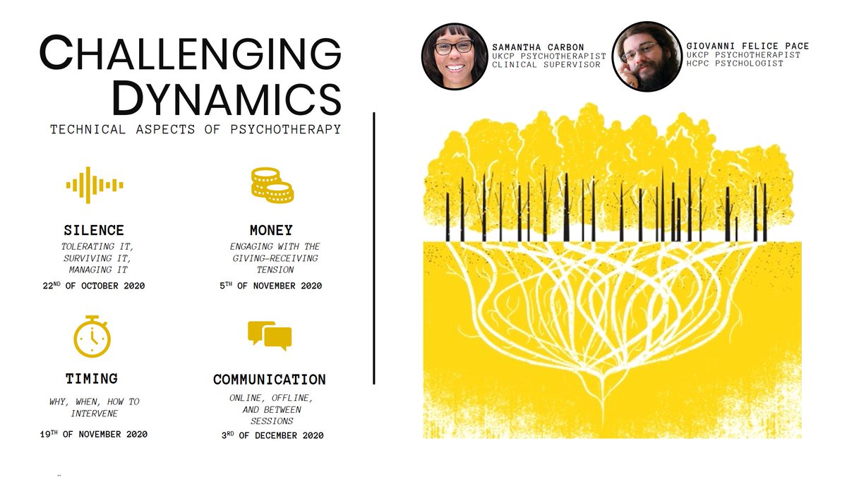 gfptherapy's tweet photo. Very excited to run our first seminar on #Silence with @samanthacarbon . Join us for an experiential psychotherapy workshop around working with silence #challengingdynamics #psychotherapyworkshop

https://t.co/hUgAsAQpuF https://t.co/cb6Rc3QCmd