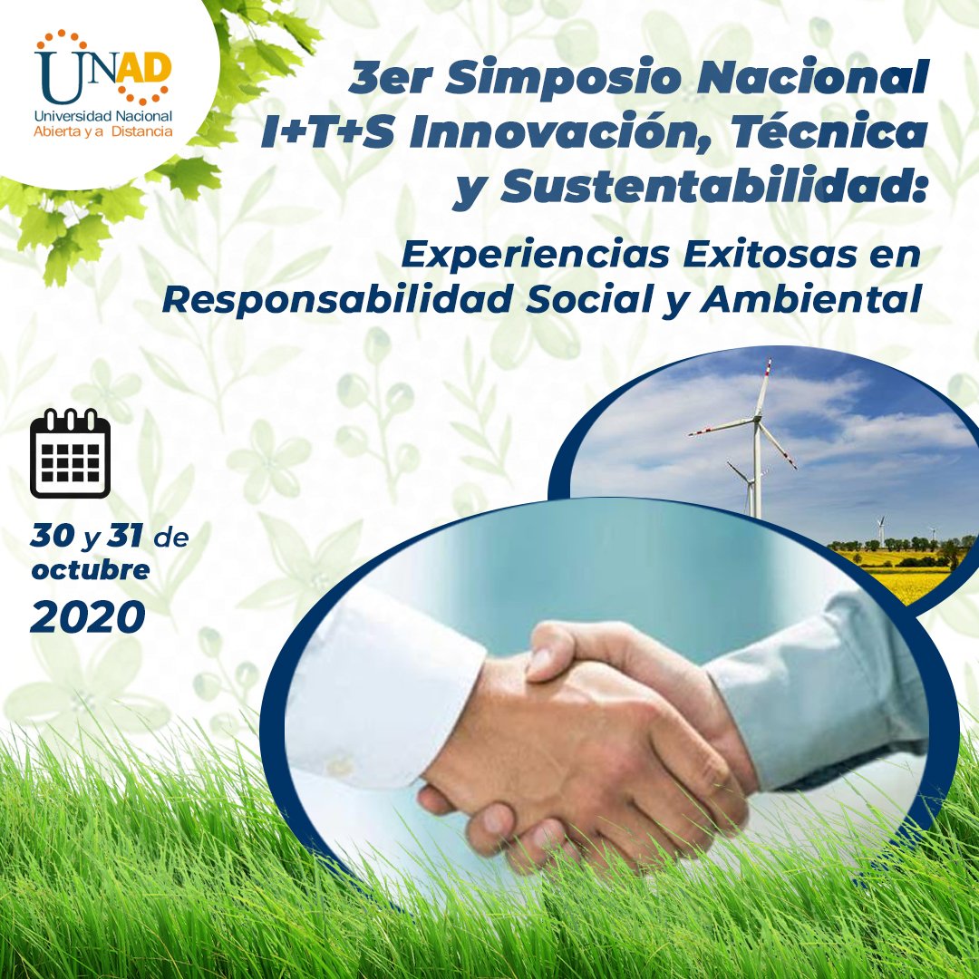 cgmesam's tweet photo. #AgéndateConLaUNAD Participa con nosotros en #SimposioITS 3er Simposio Nacional I+T+S
🗓️30 y 31 de Octubre
🗞️https://t.co/ns3pjKUvv3
📄https://t.co/rBLUFzSPDB
✍️https://t.co/yf30qPk2CU
💻https://t.co/pCXDtxN84y
#MásUNADmásPaís @Jordano_SB @fabiaaanfo @johnfmontes Te esperamos... https://t.co/TA16rmmzWx