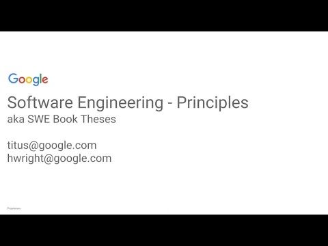 New Video from our last meetup:
Software Engineering Principles

The Q&amp;A section is very interesting, as <a href="/TitusWinters/">Titus Winters</a> talks discussed even more topics!

 youtu.be/lue3dOe-0xI