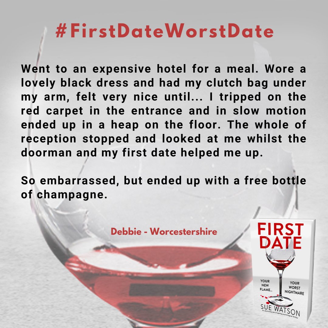 bookouture's tweet photo. OUT TOMORROW!!! First Date: An absolutely jaw-dropping psychological thriller by @suewatsonwriter Out Oct 16th.
#FirstDateWorstDate
Pre order here:
Amazon: https://t.co/8FZgiLrNkW
Apple: https://t.co/Tb1NSzudrP
Kobo: https://t.co/uURow5nJFq
Google: https://t.co/9Gy1IQgBrY https://t.co/14lNbqbdfa