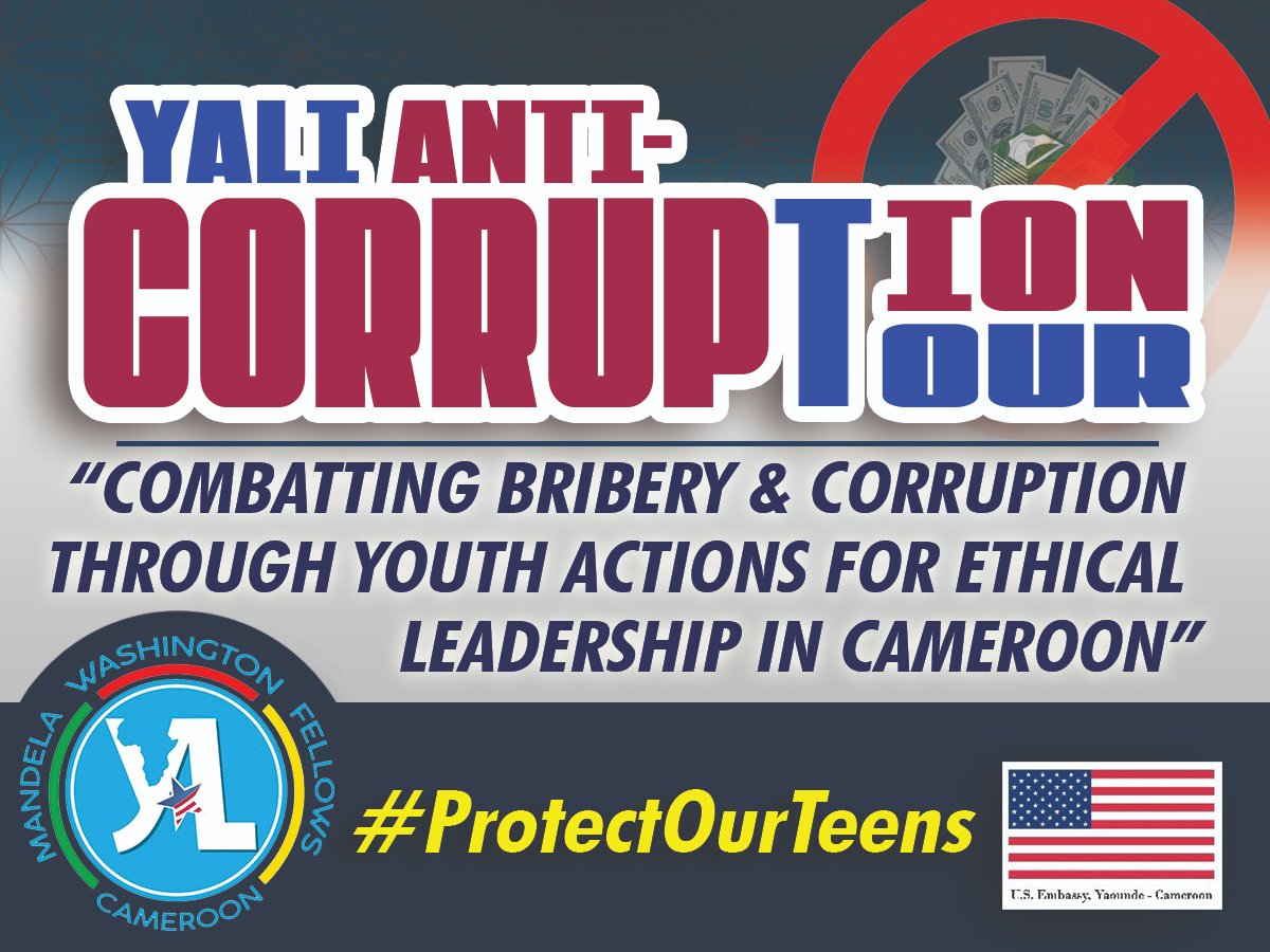 MWFCameroon's tweet photo. @MWFCameroon @WashFellowship Alumni Association begin #YaliCorruptionTour #ProtectOurTeens across the 10 Regions of Cameroon. YALI Alumni Action Strategy (YAAS) @USEmbYaounde @MWFCameroon engaging youths to be architects of their destiny, one free of bribery and corruption. https://t.co/IiR3EjTKGT