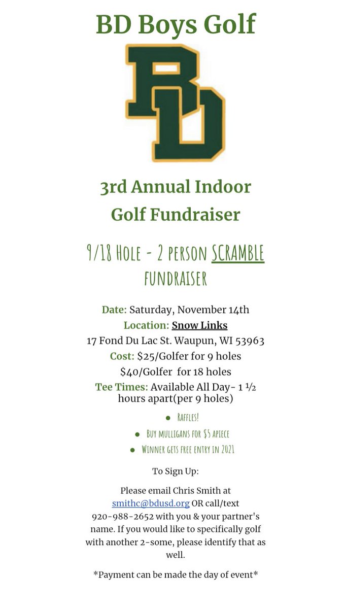 GolfBdBoys's tweet photo. There are still some tee times left for this great event! This year we will be playing Bay Hill! Please let me know if you want to join in! We have some great raffles as well featuring some great courses in the area! #BDBoysGolf https://t.co/4y85oIrJLL
