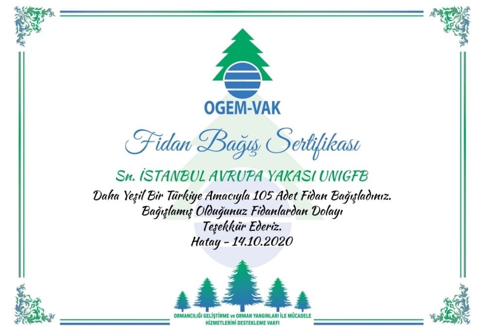 unigfborg's tweet photo. UNIGFB İstanbul Bölgesi hain terör örgütünün Hatay'da çıkardığı yangınlarda zarar gören ormanlarımıza can olmak için fidan bağışlıyor. 

Üniversiteli Genç Fenerbahçeliler olarak her türlü terör eylemini şiddetle kınıyoruz! 

🌱 #HatayİçinElEle #UNIGFB https://t.co/sviXAoS74M