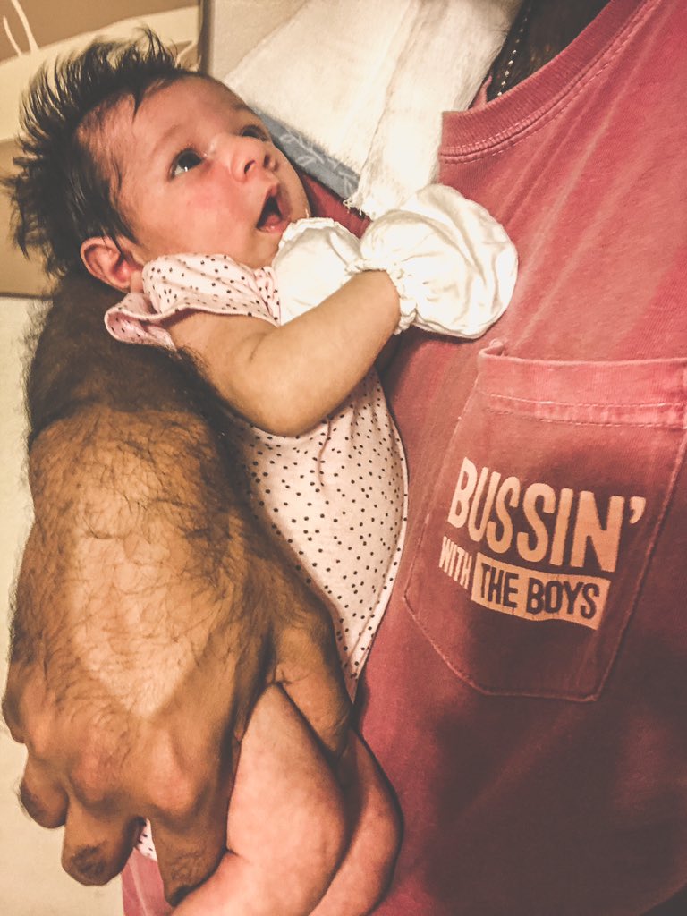 AryasDad23's tweet photo. Newest pup on the bus! Arya Odette Sandhu is #FortheBoys @BussinWTB @_willcompton @TaylorLewan77 #3weekold #girldad https://t.co/xikWwAXBTf
