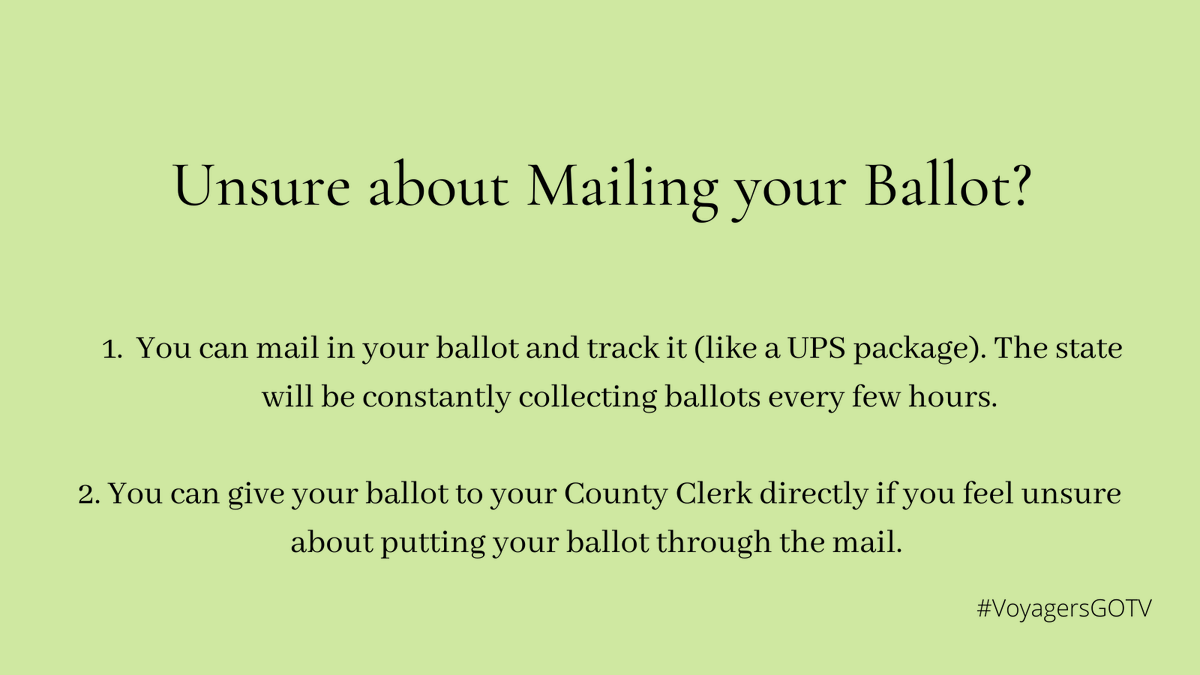 <a href="/VoyagersHigh/">High School | Voyagers' Community School</a> <a href="/VoyagersNJ/">Voyagers’ Community School</a>
 #VoyagersGOTV #VOTE #VoteTodayNJ #Election2020 #ElectionDay #GoVote #GoVoteNJ #GOTV #GetOutTheVote #VoteEarly #VoteToday #BeCounted