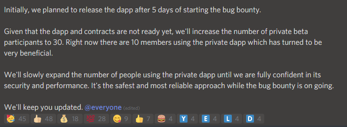 Bullrun_Gravano's tweet photo. Another smart move by the @YeldF $YELD team.

They want to be 100% sure that this dApp release is successful, so it looks like they will test for a couple more days and have expanded the beta testers from 10 to 30.

BULLISH signal 🔥🔥

Apply to test ⬇️

https://t.co/WqBAoiI95g https://t.co/XGXfxc7QBq