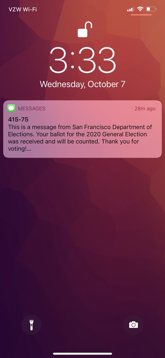 ajfischler's tweet photo. Worst part of having voted early is that you can’t opt out of all the political ads, messages, mailers, etc. 

Best part is knowing my ballot has been received and will be counted. https://t.co/rvyQfr27yQ