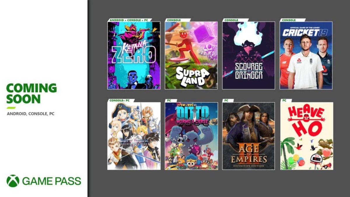 g4yucom's tweet photo. Estos son los juegos que recibirá Xbox Game Pass este mes
¿Qué os parece? https://t.co/naC4OfFz0R
