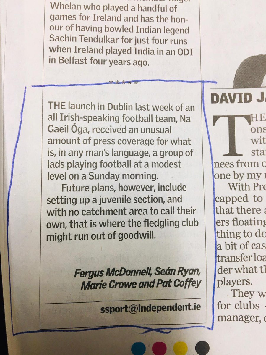 daithideb's tweet image. 10 bhliain ó shin an tseachtain seo bhunaíomar @NaGaeilOga. Seo a bhi le rá ag @IndoSport faoi.

Is dócha go léiríonn ár 14 ardú ceime, 500 baill imeartha agus 26 foirne reatha nar chóir gach rud a leann tu sna nuachtáin a chreidiuint!