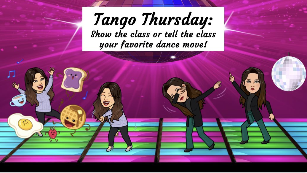 msameliavee's tweet photo. Hello #PLN ! For day 3, me and @MsMecanko were able to run the class share:) Now I want to ask all of you... what’s your favorite dance move? Let me know below! 💃🕺#tangothursday #gofifthgrade https://t.co/zHkxcavTZ4