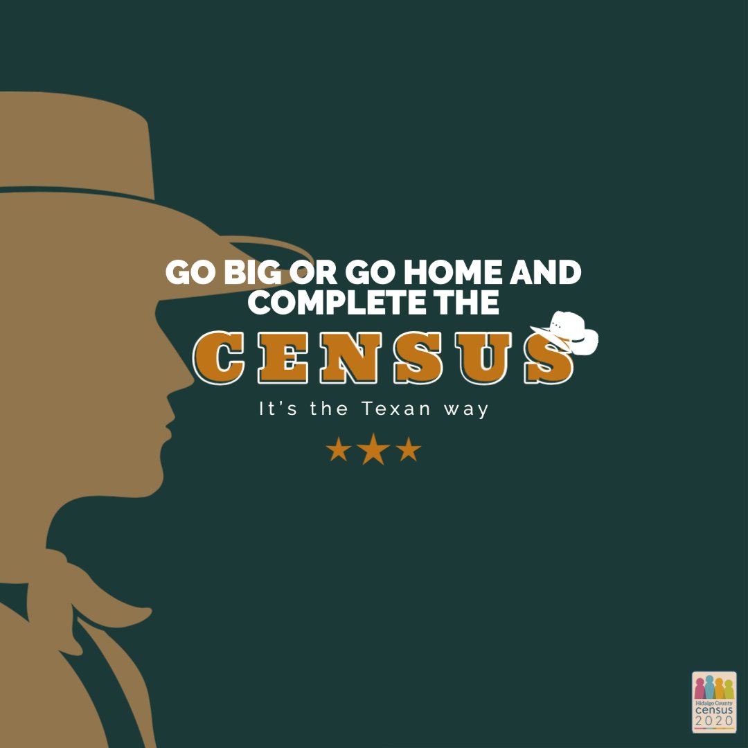 HC2020Census's tweet photo. All Texans count. Complete your Census questionnaire TODAY. 
🤠 https://t.co/zP9MaQ7PRz
